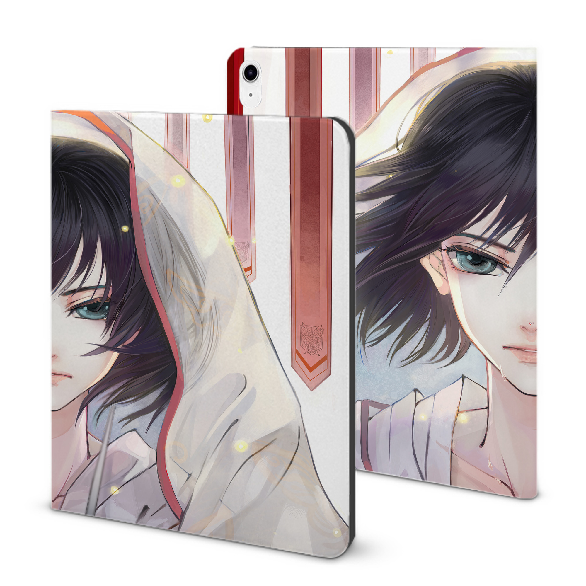 （画像用） 進撃の巨人 Attack on Titan IPad ケース ブック型 PUレザー TPU 耐衝撃 軽量 薄型 ペン収納なし 全面保護 IPad 各モデル対応